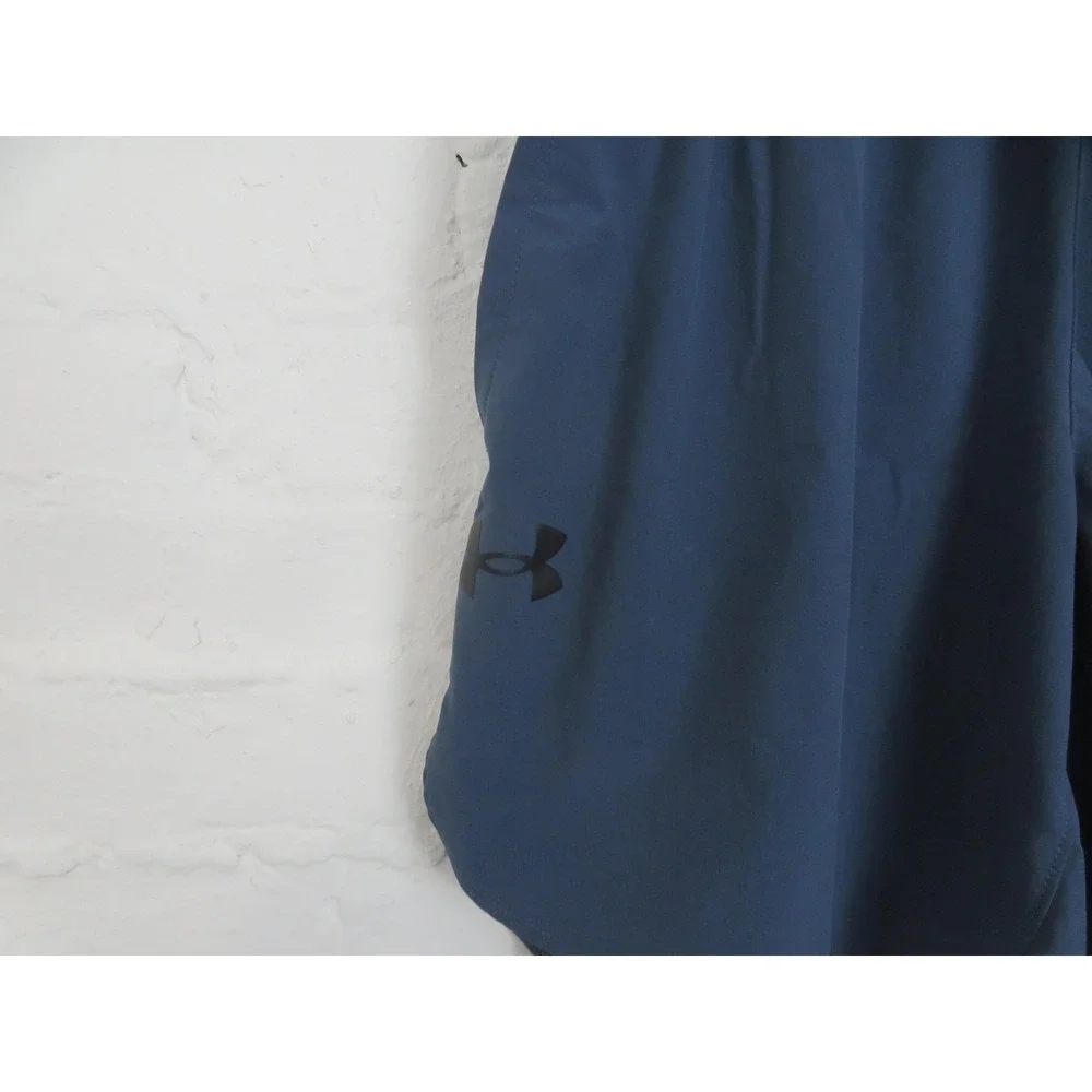 Under Armour Shorts Mens Medium Blue Running Perforated Zip Pocket Athletic